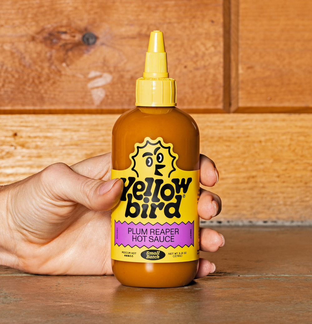 Yellowbird Small Batch Plum Reaper Hot Sauce 9.8 oz.