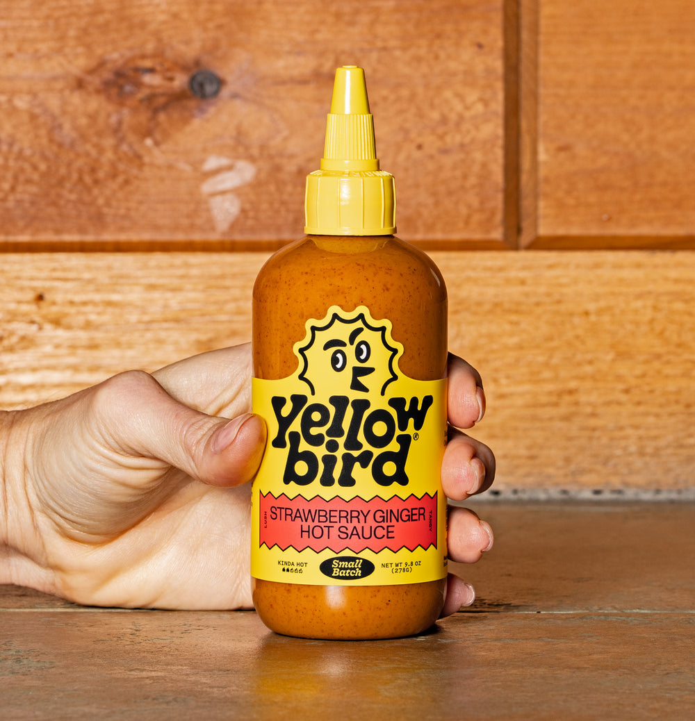 Yellowbird Small Batch Strawberry Ginger Hot Sauce 9.8 oz.